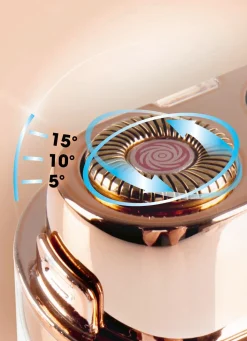 VITALMAXX Batteriebetriebener Mini-Damenrasierer WEISS-ROSÉGOLD