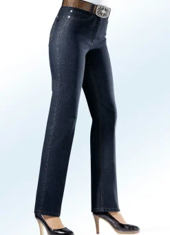 Discount BADER Bauchweg-Jeans DUNKELBLAU