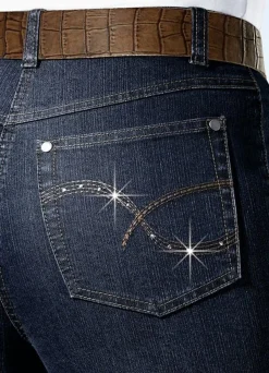 Discount BADER Bauchweg-Jeans DUNKELBLAU