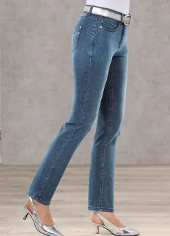 Outlet BADER Bauchweg-Jeans in 5-Pocket-Form JEANSBLAU
