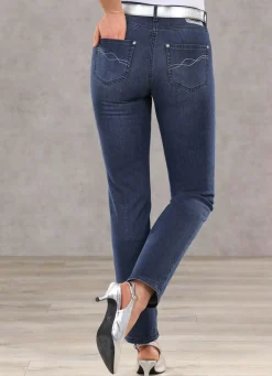 Hot BADER Bauchweg-Jeans in 5-Pocket-Form DUNKELBLAU