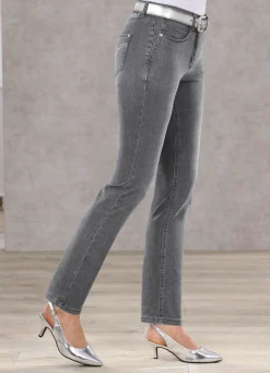 Clearance BADER Bauchweg-Jeans in 5-Pocket-Form GRAU