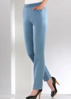 Outlet COSMA Bauchweg-Jeans in Schlupfform HELLBLAU