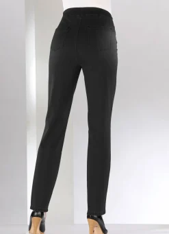 Sale COSMA Bauchweg-Jeans in Schlupfform SCHWARZ
