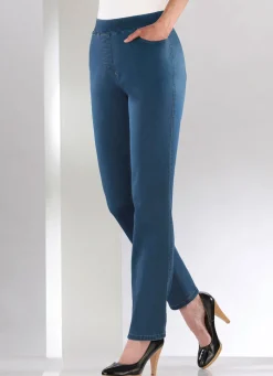 New COSMA Bauchweg-Jeans in Schlupfform JEANSBLAU