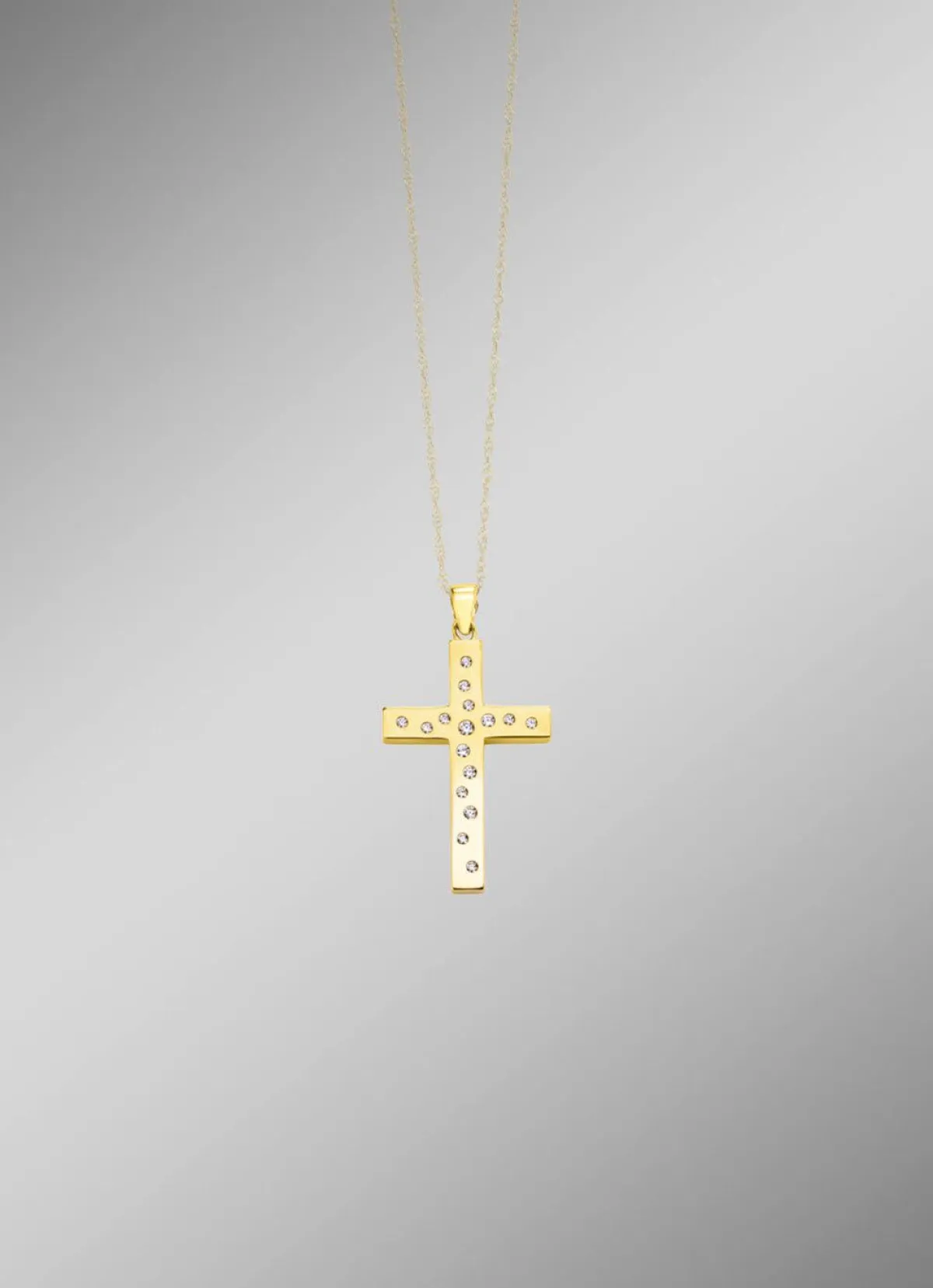 Best BADER Beidseitig tragbarer Kreuz-Anhänger mit synth. Zirkonia