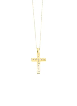 Best BADER Beidseitig tragbarer Kreuz-Anhänger mit synth. Zirkonia