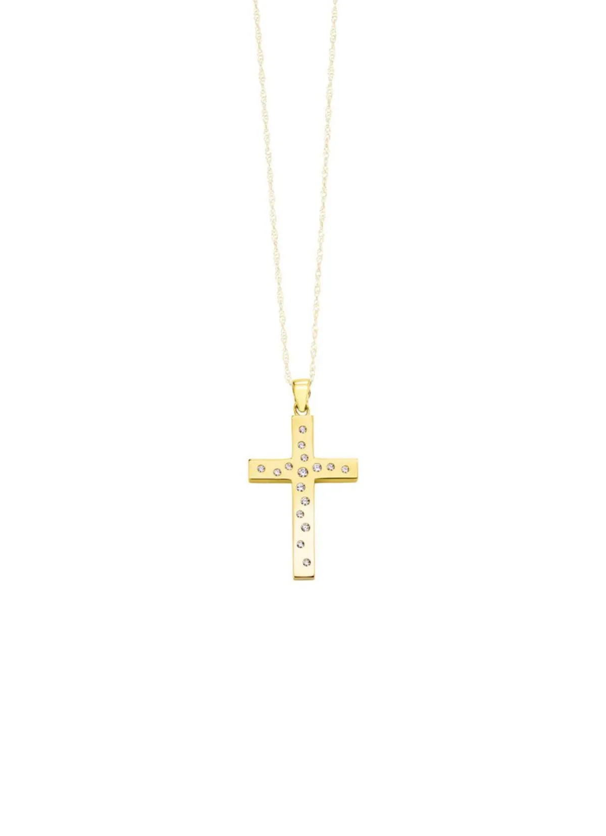 Best BADER Beidseitig tragbarer Kreuz-Anhänger mit synth. Zirkonia