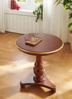 Outlet BADER Beistelltisch NUSSBAUM-GOLD