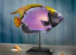 Outlet BADER Beleuchteter Fisch LILA-GOLD