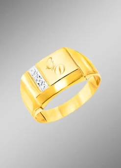 Clearance BADER Beliebter Herrenring in Bicolor, mit Diamant