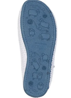 Sale BADER Bequeme Damen-Hausschuhe, Weite H, mit herausnehmbarem Fußbett JEANS
