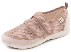 Hot BADER Bequeme Damen-Klettschuhe, Weite H, aus Mesh und Textilmaterial SAND