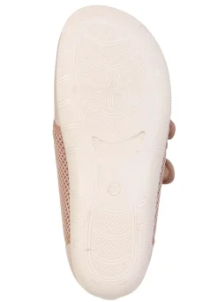 Hot BADER Bequeme Damen-Klettschuhe, Weite H, aus Mesh und Textilmaterial SAND