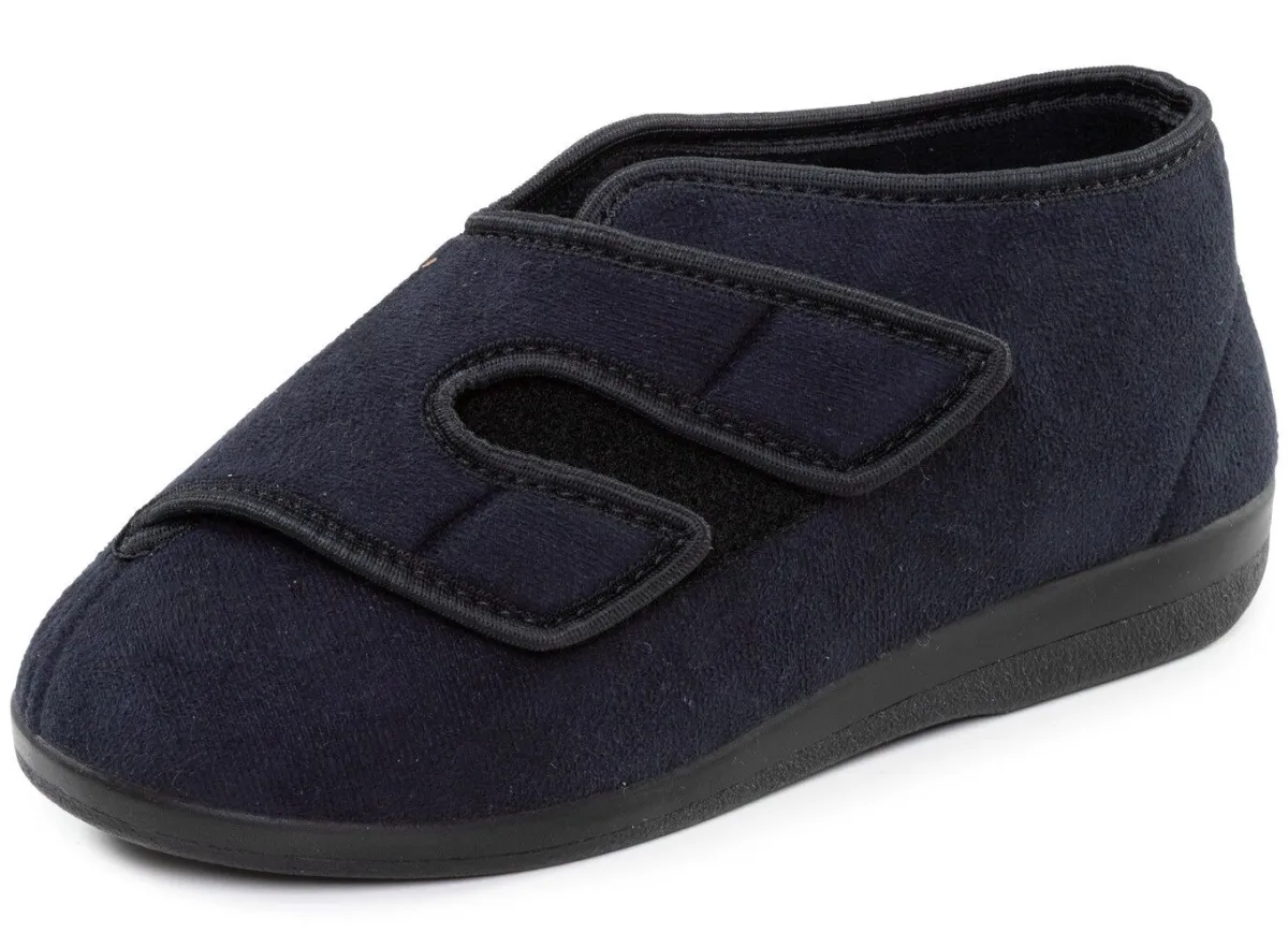 BADER Bequeme Damen-Klettschuhe, Weite H, mit herausnehmbarem Fußbett SCHWARZ