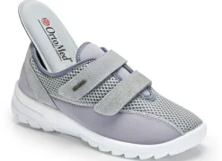 New BADER Bequeme Damen-Klettschuhe, Weite H, mit herausnehmbarem Fußbett GRAU