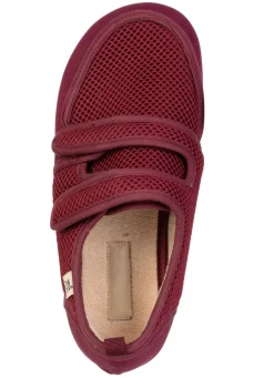 Discount BADER Bequeme Damen-Klettschuhe, Weite H, aus Mesh und Textilmaterial BORDEAUX
