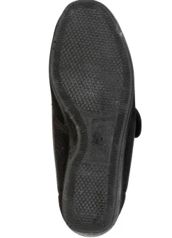 BADER Bequeme Damen-Klettschuhe, aus angenehm gepolstertem Textilmaterial SCHWARZ