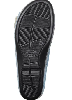 Best BADER Bequeme Damen-Pantoletten, Weite G, mit Klettverschluss JEANS
