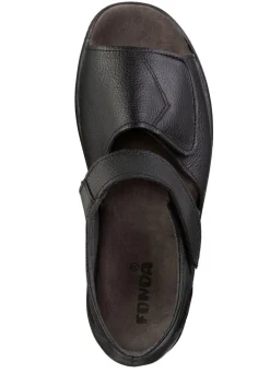 New BADER Bequeme Herren-Sandalen, Weite K, mit anatomisch geformtem Fußbett SCHWARZ