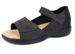 Discount BADER Bequeme Sandalette Weite H mit Klettverschluss schwarz