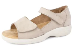 Sale BADER Bequeme Sandalette Weite H mit Klettverschluss taupe