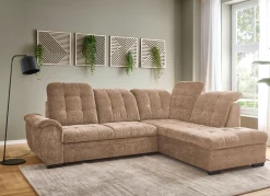 Clearance BADER Bequeme Polsterecke mit Bettfunktion beige