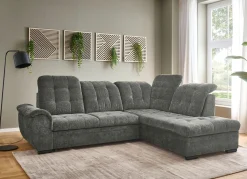 Outlet BADER Bequeme Polsterecke mit Bettfunktion grau