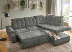 Outlet BADER Bequeme Polsterecke mit Bettfunktion grau