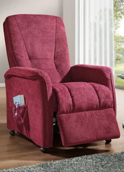 Discount BADER Bequemer TV-Sessel auf stabilem Holzgrundgestell ROT
