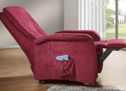 Discount BADER Bequemer TV-Sessel auf stabilem Holzgrundgestell ROT