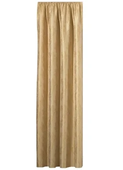 Outlet BADER Übergardine mit Blatt-Musterung GOLD