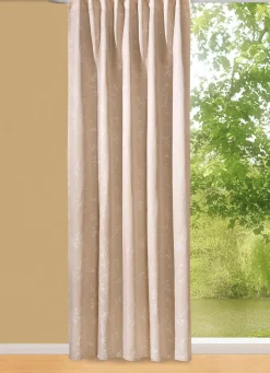 Sale BADER Übergardine mit Ranken-Motiv BEIGE