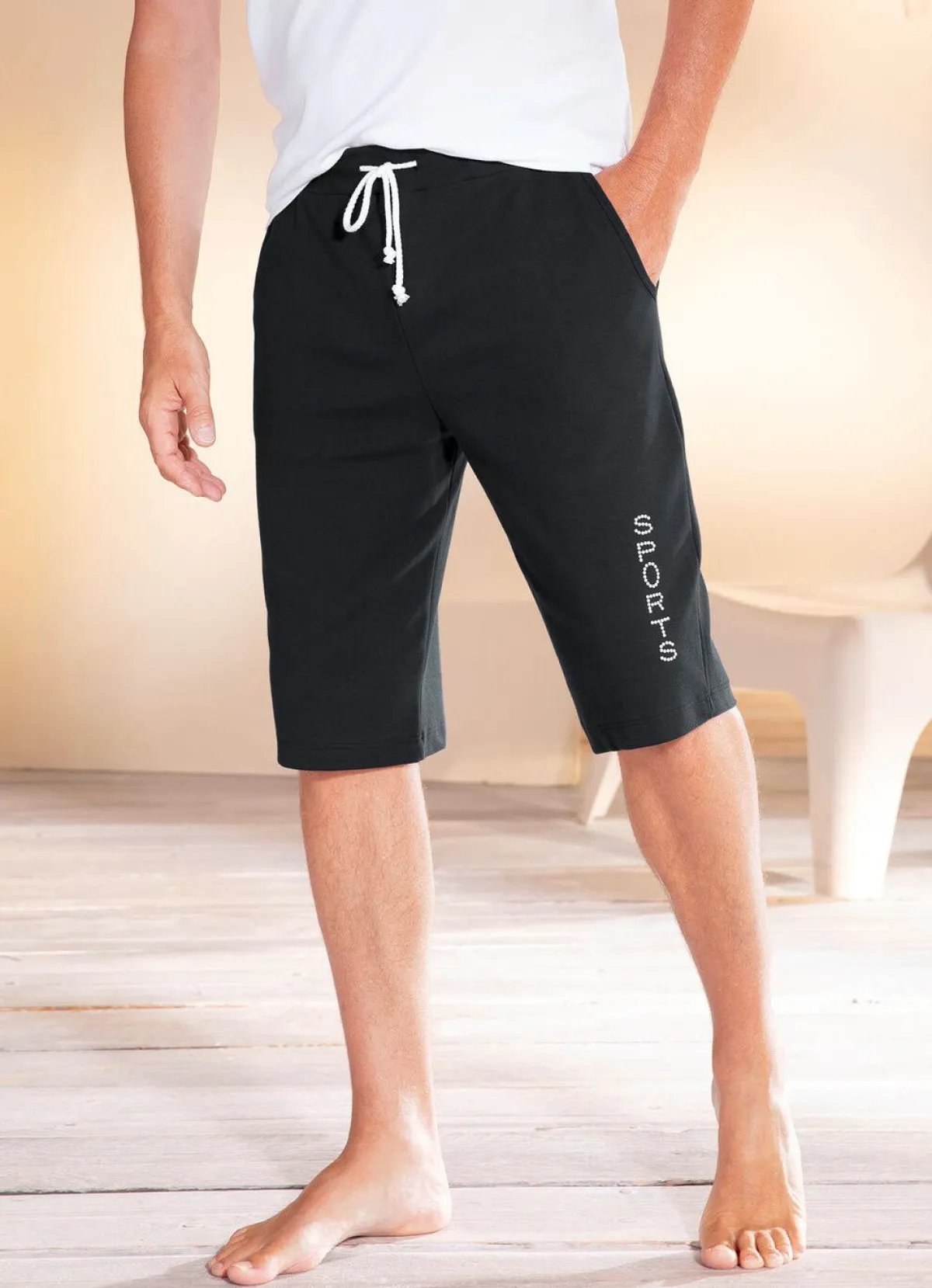 Hot BADER Bermuda mit breitem Bund in 4 Farben SCHWARZ