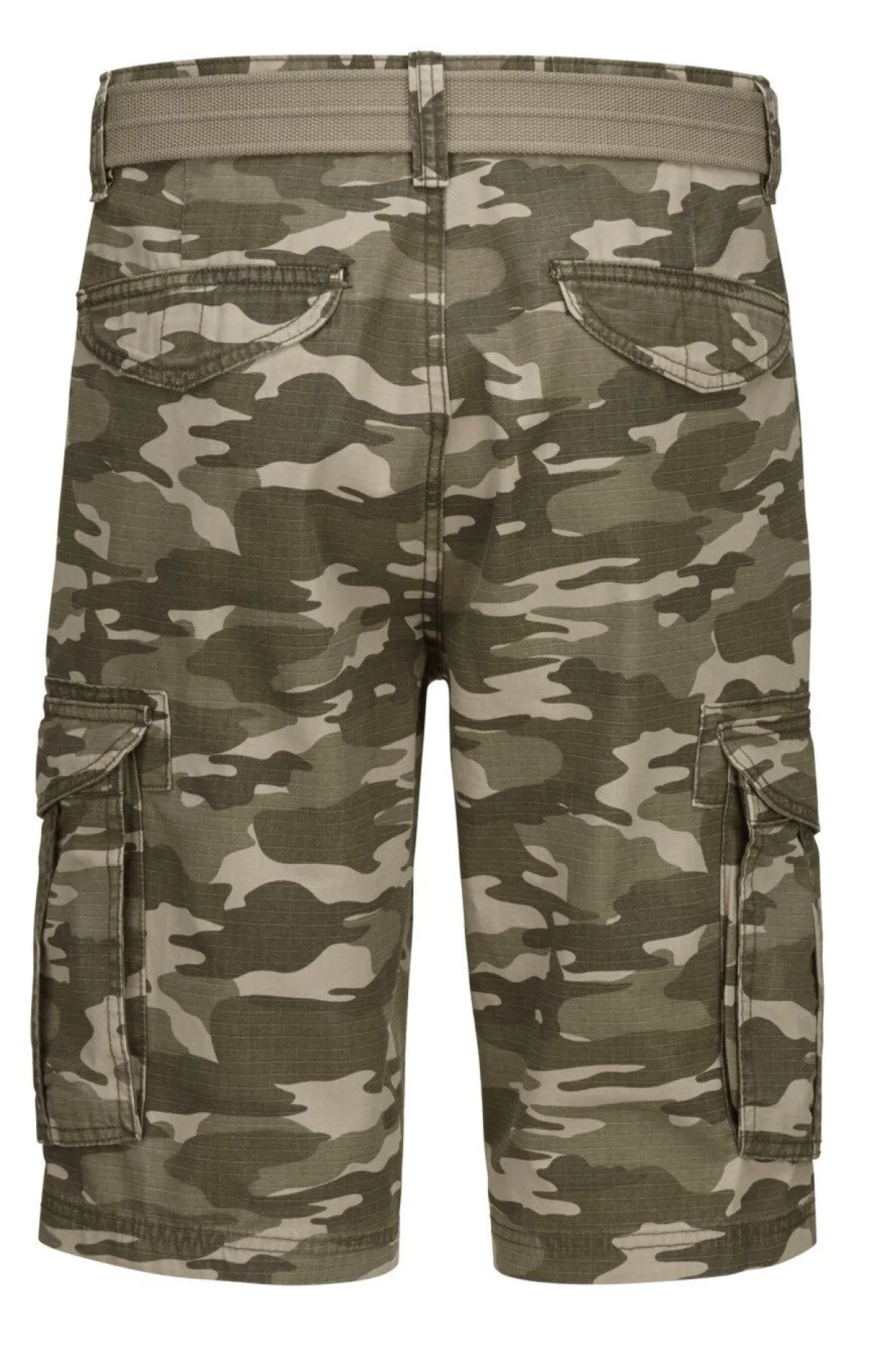 Sale BADER Bermudas mit Gürtel und Cargotaschen in 2 Farben OLIV-BEIGE