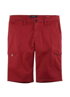 Outlet BADER Bermudas mit innenliegenden Cargotaschen in 3 Farben DUNKELROT