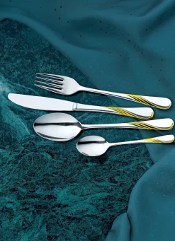 Outlet BADER Besteck-Set, 72-teilig, für 12 Personen EDELSTAHL/GOLD