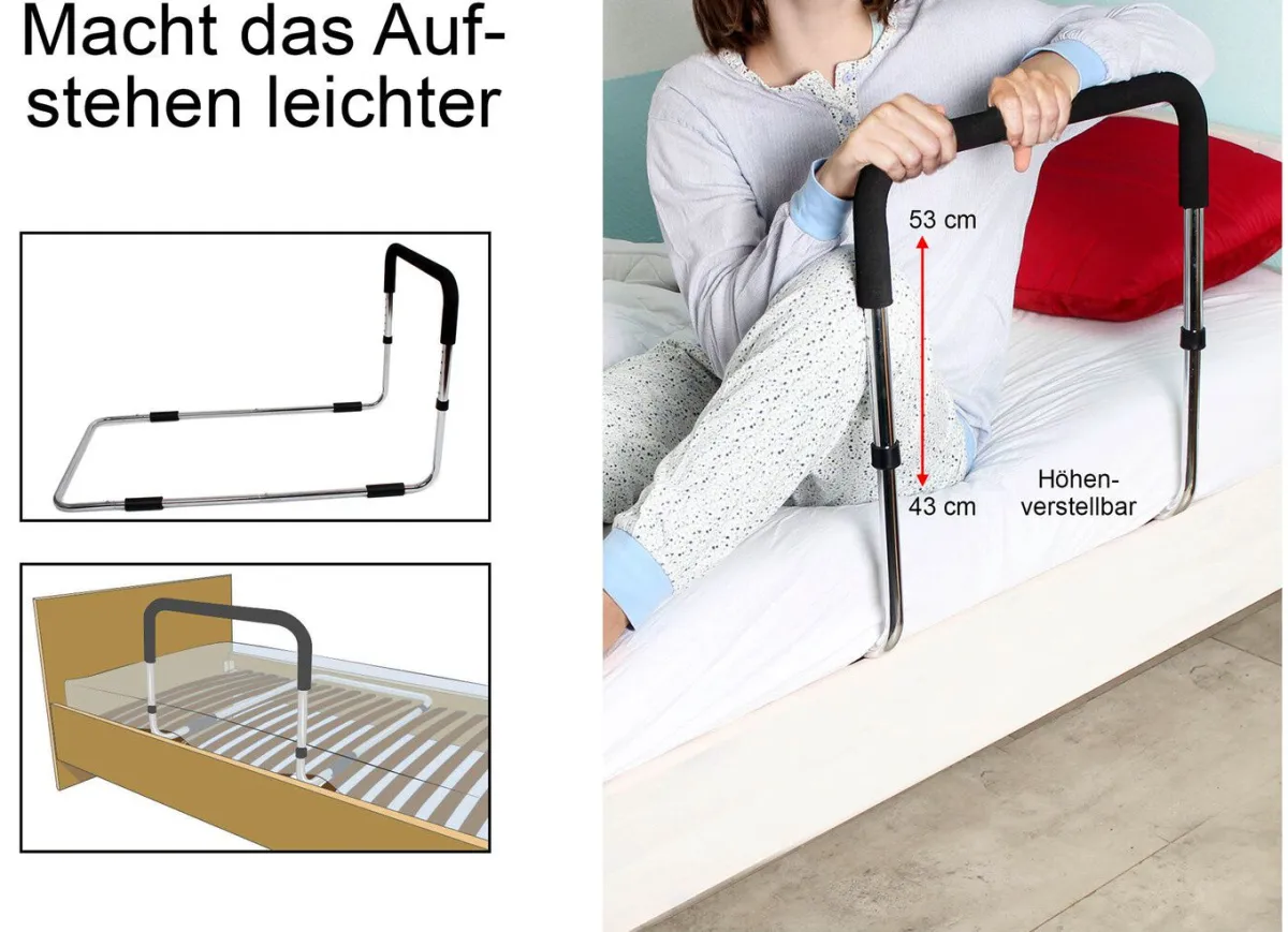 Online BADER Bett-Aufstehhilfe SILBER-SCHWARZ