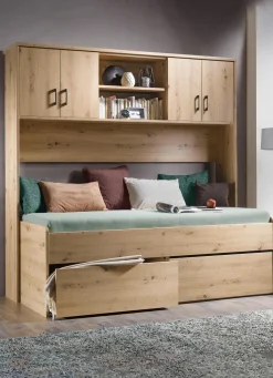 Clearance BADER Bett mit 2 Schubladen ARTISAN EICHE