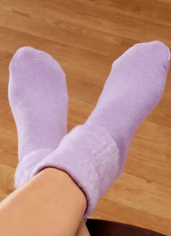 Discount BADER Bettsocken, 3 Paar PINK-HELLBLAU-LAVENDEL