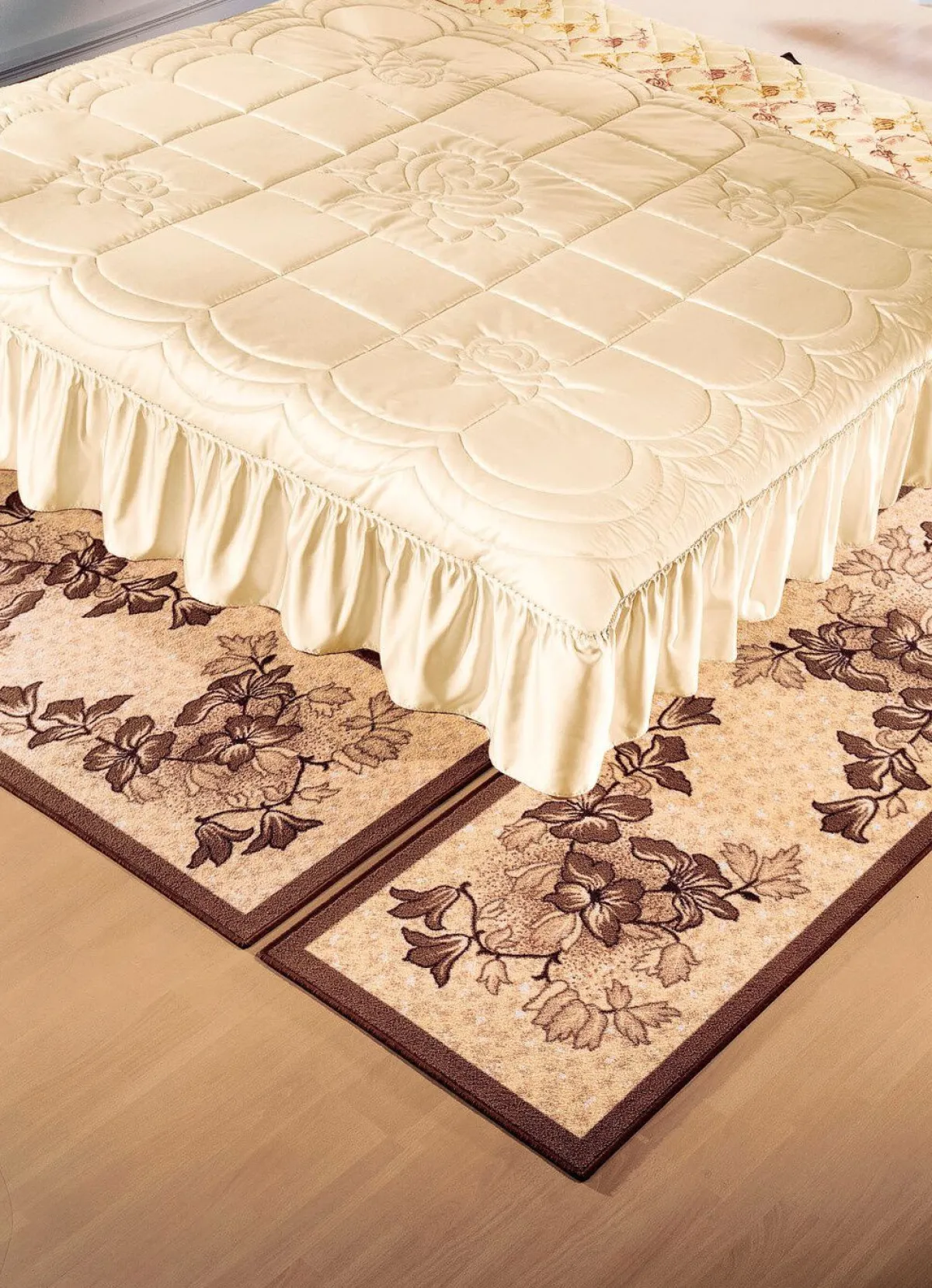 Hot BADER Bettumrandung mit beschichteter Rückseite BEIGE