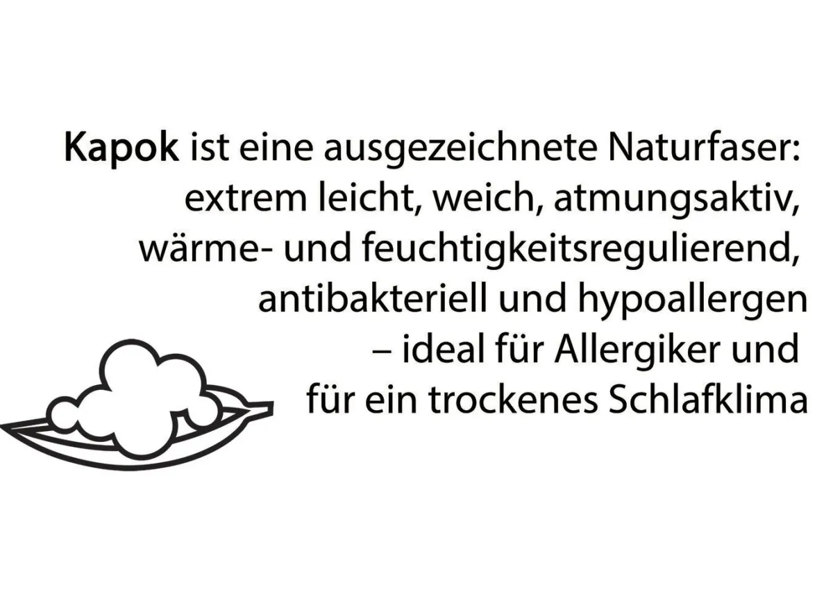 New IRISETTE Bettwarenprogramm von mit Kapok-Fasern WEISS