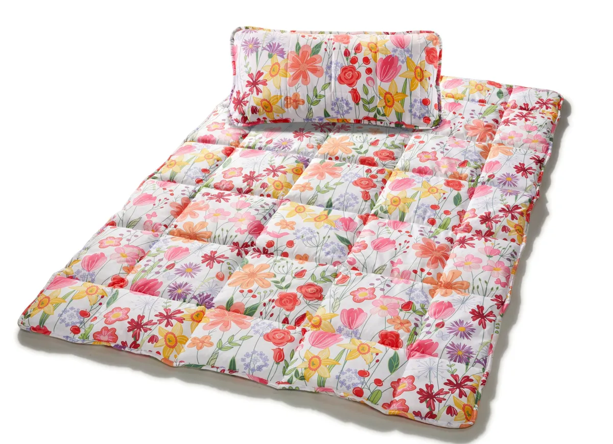 Outlet BADER Bettwaren-Set mit Blumen-Dessin, 2-teilig MULTICOLOR