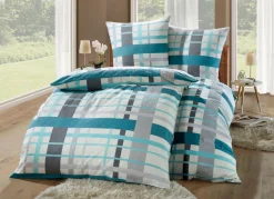 Sale BADER Bettwäsche-Garnitur AQUA-GRÜN