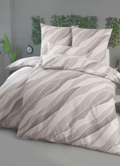 Clearance BADER Bettwäsche-Garnitur in Flanell-Qualität BRAUN