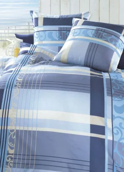 Outlet DORMISETTE Bettwäsche-Garnitur in verschiedenen Qualitäten BLAU