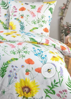 Hot BADER Bettwäsche-Garnitur mit Blumenwiesen-Motiv multicolor
