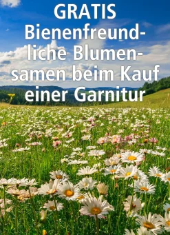 Hot BADER Bettwäsche-Garnitur mit Blumenwiesen-Motiv multicolor
