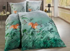 Discount ESTELLA Bettwäsche-Garnitur mit Eichhörnchen-Motiv TANNE