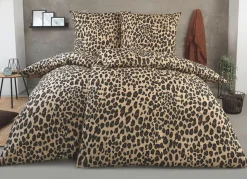 Best BADER Bettwäsche-Garnitur mit Leopardenmuster BRAUN-SCHWARZ
